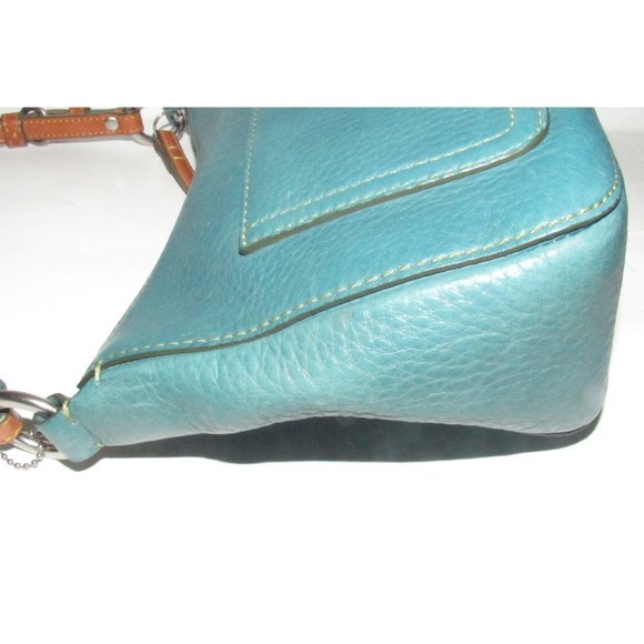 Coach 'Chelsea' Hobo Teal Buttery Soft Leather Chrome Accents - Picture 7 of 16